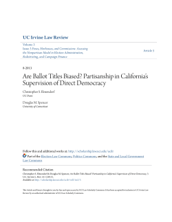 Are Ballot Titles Biased? - UCI Law Scholarly Commons