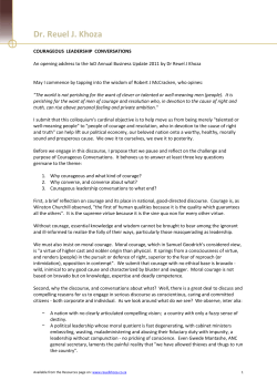 Courageous leadership