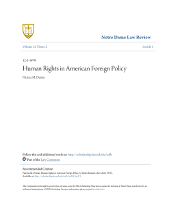 Human Rights in American Foreign Policy