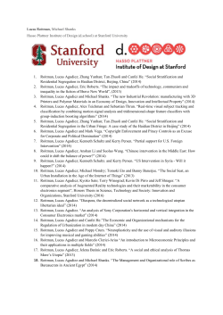 Lucas Roitman, Michael Shanks Hasso Plattner Institute of Design