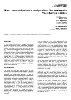 Novel base metal-palladium catalytic diesel filter coating with NO2