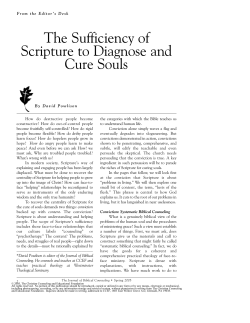 The Sufficiency of Scripture to Diagnose and Cure Souls