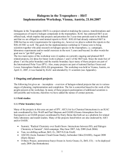 Halogens in the Troposphere &ndash; HitT Implementation