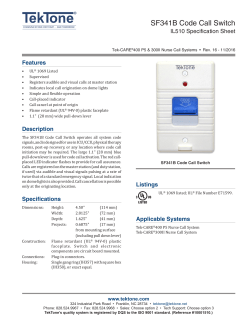 SF341B Code Call Switch