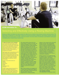 Selecting and Effectively Using a Rowing Machine
