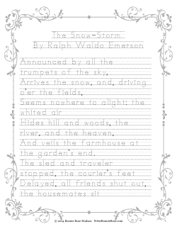 The/Snow-Storm/ By/Ralph/Waldo/Emerson Announced/by/all/the