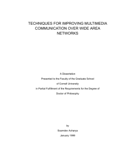 techniques for improving multimedia communication over wide area