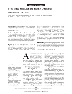 Food Price and Diet and Health Outcomes