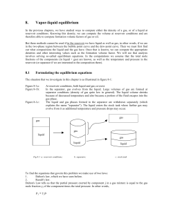 8. Vapor-liquid equilibrium