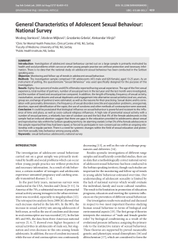 General Characteristics of Adolescent Sexual