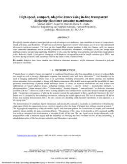 High-speed, compact, adaptive lenses using in