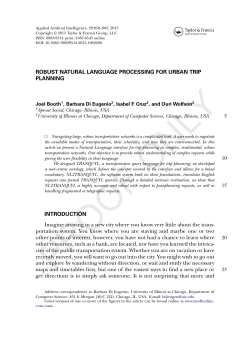 Robust Natural Language Processing for Urban Trip Planning