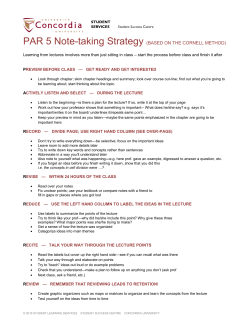 PAR 5 Note-taking Strategy