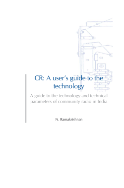(Community radio): a user`s guide to the technology
