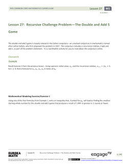 Lesson 27: Recursive Challenge Problem&mdash;The