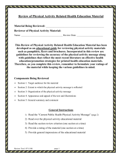 Review Tool - Prevention Research Center