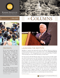 Fall 2015 Newsletter - Kinder Institute