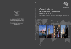 Globalization of Alternative Investments - WEF