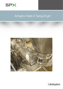 Anhydro Triple-A&reg; Spray Dryer