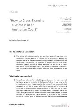 How to Cross-Examine a Witness in an Australian Court