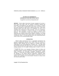 THE ROLE OF LEADERSHIP IN LEARNING CULTURE AND