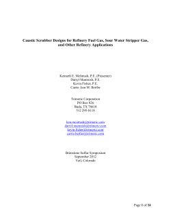 Caustic Scrubber Designs for Refinery Fuel Gas, Sour Water