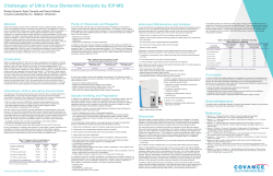 Challenges of Ultra-Trace Elemental Analysis by ICP-MS