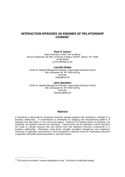 interaction episodes as engines of relationship change1