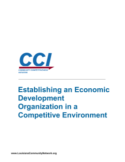 Establishing an Economic Development Organization in a
