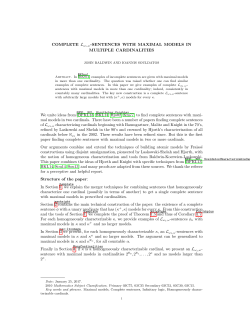 COMPLETE L&omega;1,&omega;-SENTENCES WITH MAXIMAL MODELS IN