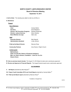 September - North County LGBTQ Resource Center