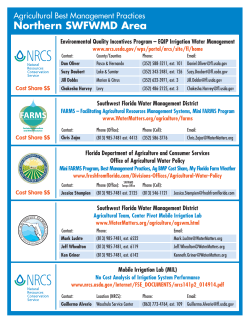 Agricultural Best Management Practices Contact List