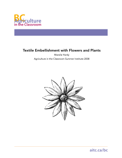 Textile Embellishment with Flowers and Plants