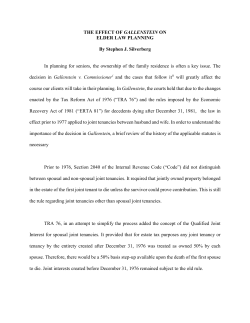 the effect of gallenstein on elder law