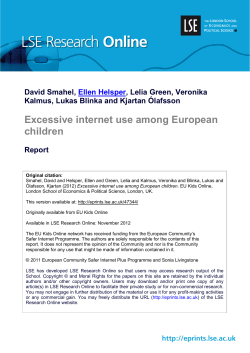 Excessive internet use among European children