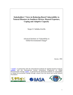 Reducing Economic and Financial Vulnerability to Natural Disasters
