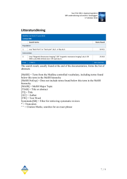 MR-unders&ouml;kning vid sm&auml;rta i l&auml;ndryggen, Limited MRI for
