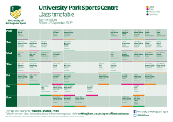 Indoor Cycling - University of Nottingham