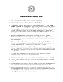 College Residential Painting Policy