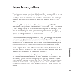 Unicorns, Narwhals, and Poets