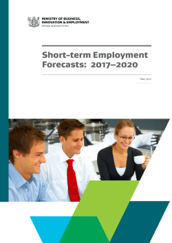 Short-term Employment Forecasts: 2017-2020 - May 2017