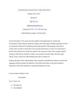 Spanish II syllabus 2016-2017 (Evers)