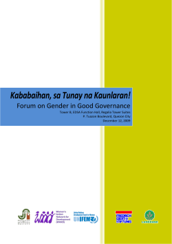 Kababaihan, sa Tunay na Kaunlaran!