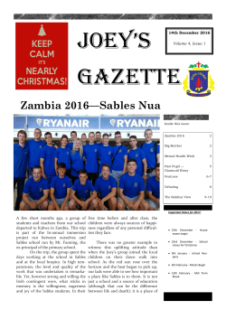 Joey`s Gazette - St. Josephs CBS