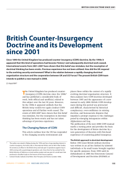 British Counter-Insurgency Doctrine and its