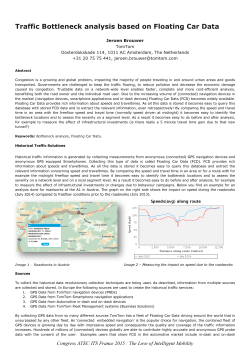 Traffic Bottleneck analysis based on Floating Car Data