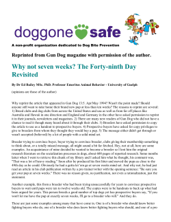 A non-profit organization dedicated to Dog Bite