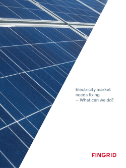 Electricity market needs fixing &ndash; What can we do?
