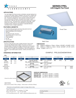 SERIES FPEL - Texas Fluorescents