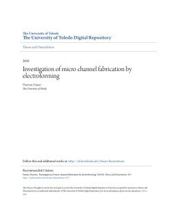Investigation of micro channel fabrication by electroforming